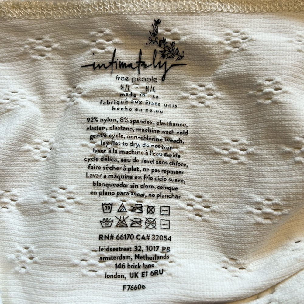 NWOT Free People Eyelet Seamless Halter Top - Picture 3 of 3